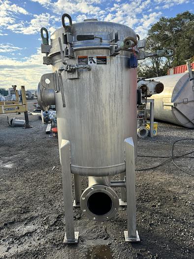 Used Used Gaston County 304 stainless steel large capacity basket filter vessel