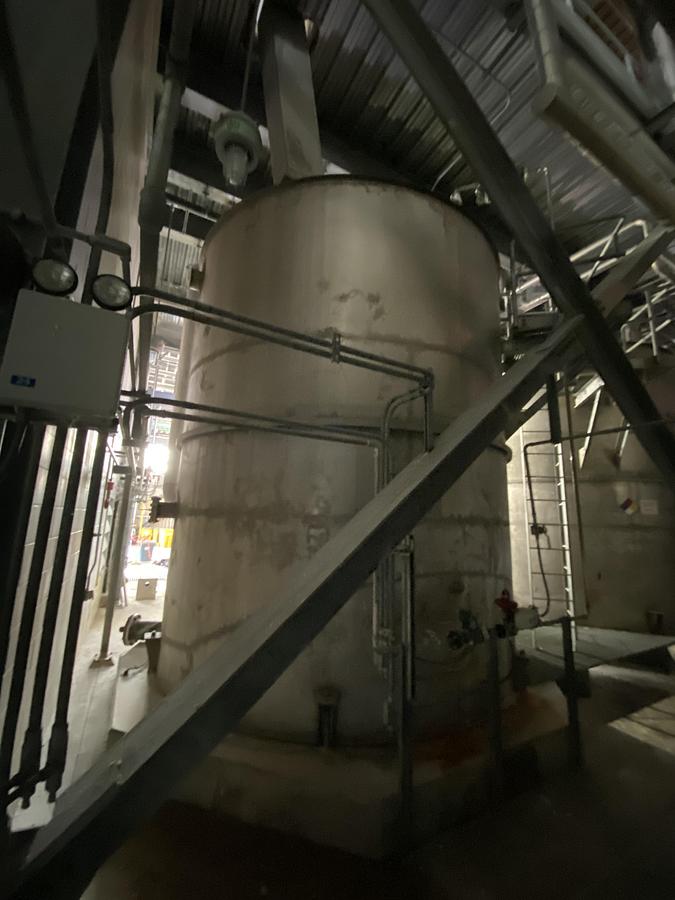 Used Used Erected Steel Products 14,000 gallon 316L stainless steel vertical tank