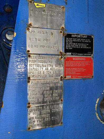 Used Used Weir Warman 800 TYGSL Horizontal slurry pump