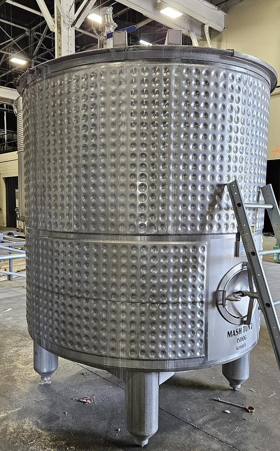 Used Used Criveller 1,500 gallon kosher 304 stainless steel jacketed Mash Tun