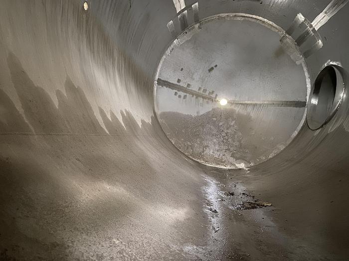 Unused Crown Iron Works Inc. approximately 1300 gallon 304 stainless steel vertical tank