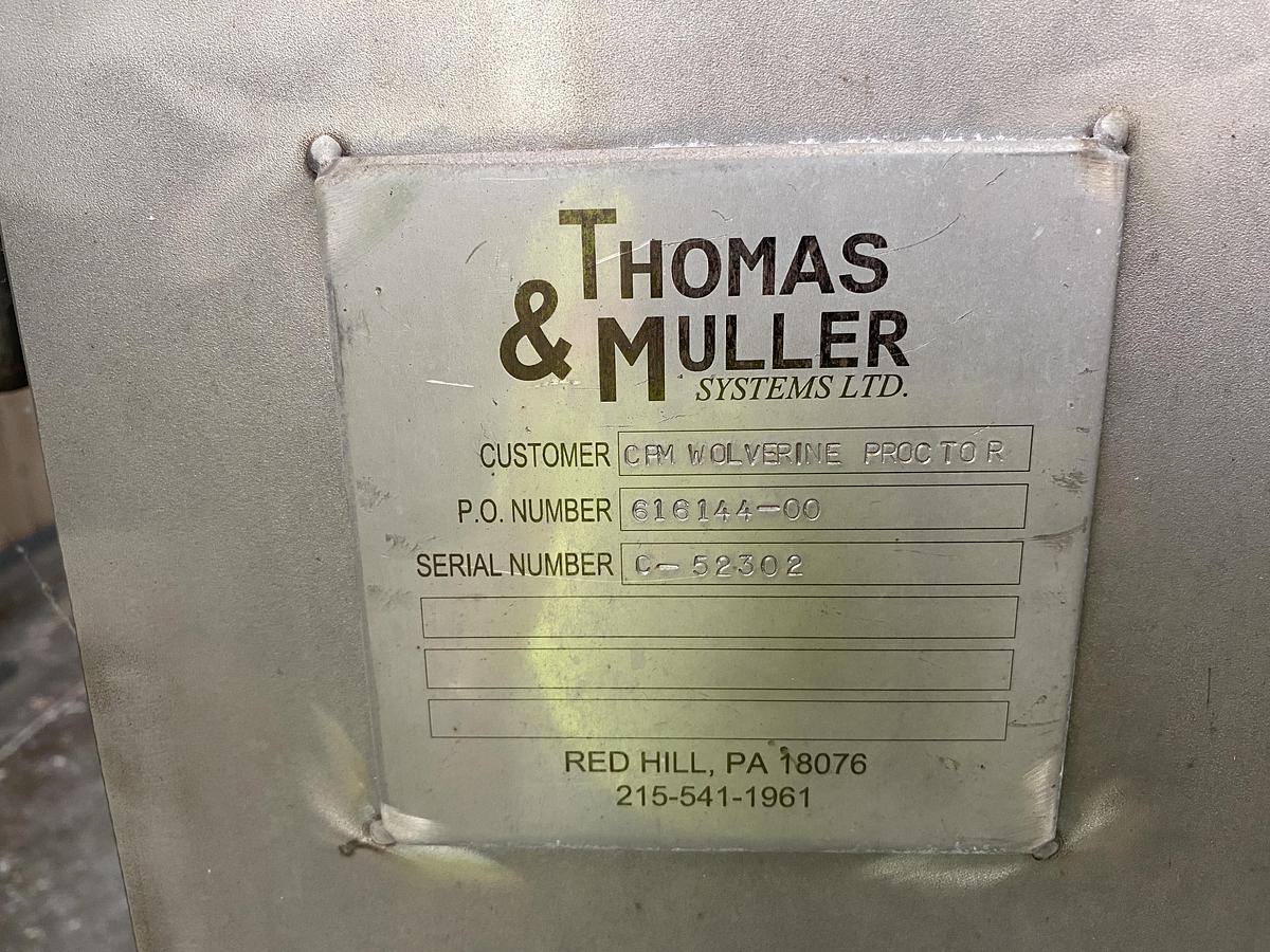 Used Used Thomas & Muller Systems LTD stainless steel screw conveyor