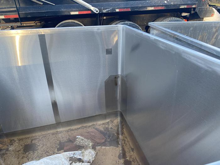 Used Used Tote Systems approximately 650 gallon stainless steel square bin
