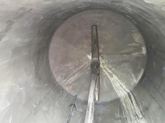 Used Used Circleville Metal Works Inc. approximately 750 gallon 304 stainless steel vertical mix tank