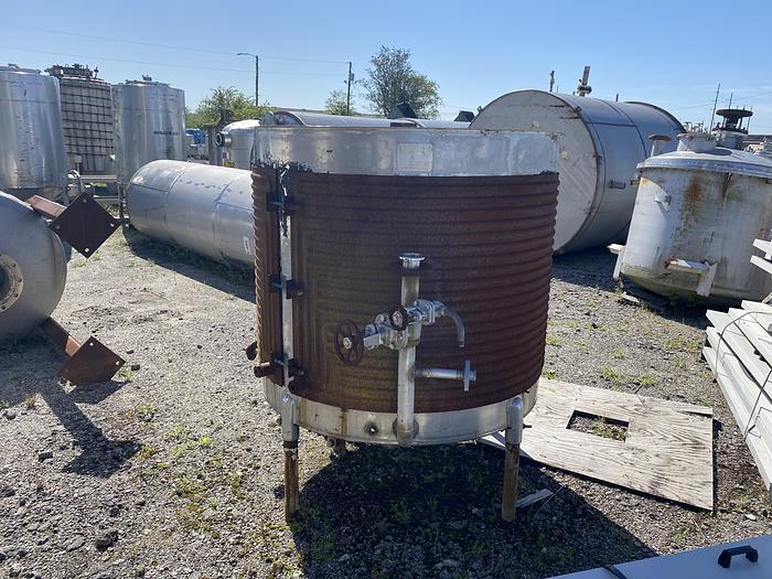 Used Used Perry 450 gallon vertical stainless steel jacketed mix tank