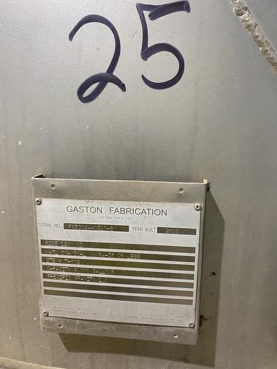 Used Used Gaston County approximately 8000 gallon 304 stainless steel vertical tank