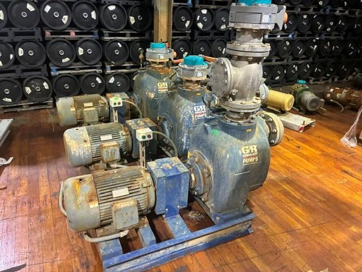 Used (3) Used Gorman Rupp Co. Model T6A61S-B Self Priming Pumps