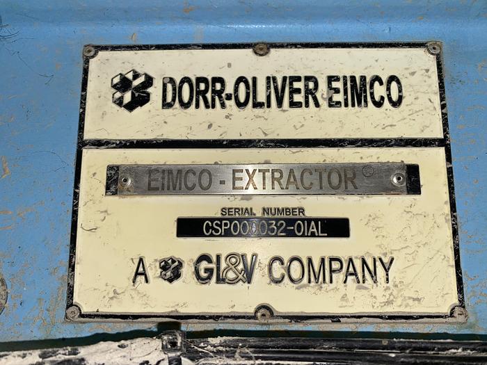 Used Used Dorr-Oliver Model 3M43 EIMCO-Extractor 43 square meter horizontal vacuum belt filter