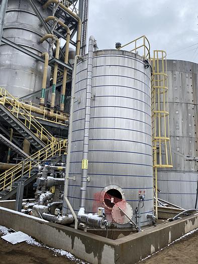 Used Used Lundberg approximately 18,000 gallon carbon steel vertical tank