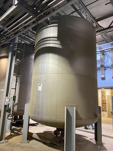 Used Used Gaston County approximately 8000 gallon 304 stainless steel vertical tank