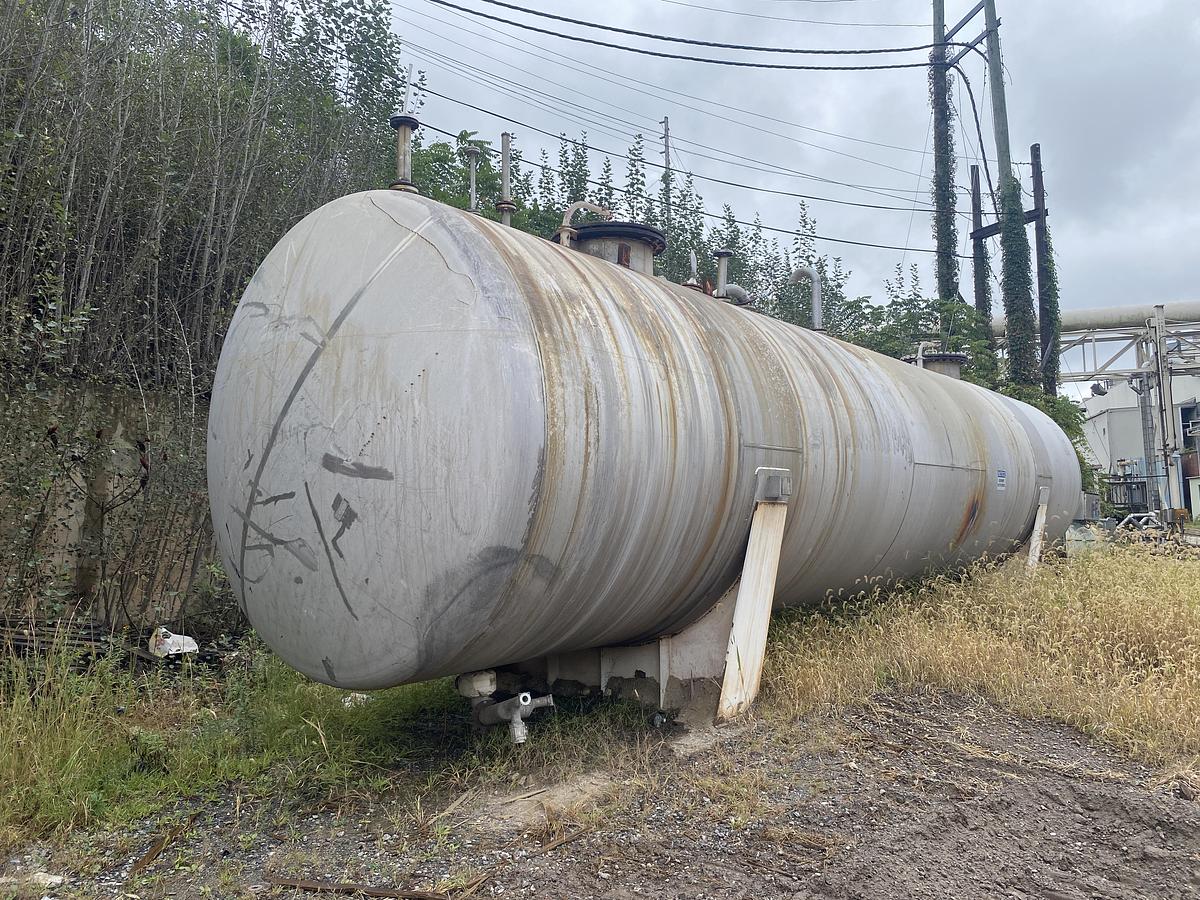 Used Used Tate Metalworks approximately 26,700 gallon horizontal 316L stainless steel tank