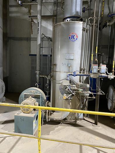 Used KEMCO Gas Fired Thermefficient-100 Patented Oxygen Stripping Direct Contact Water Heater