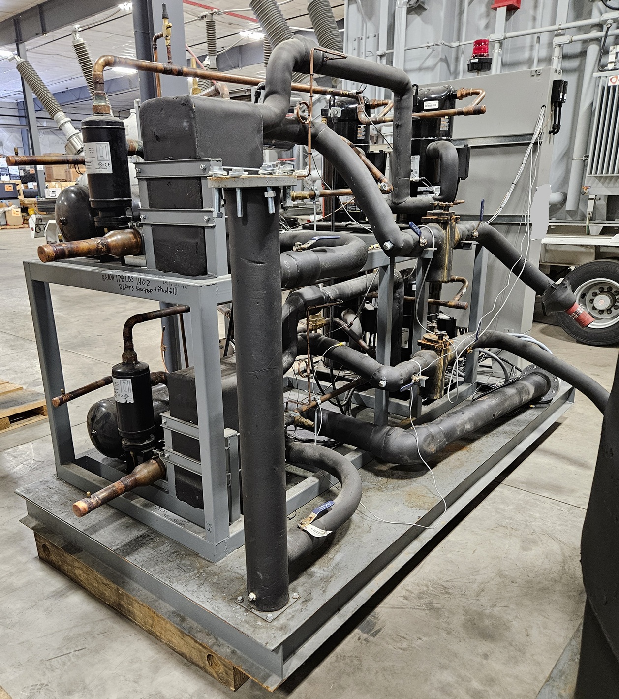 Used Used 93-Ton Air Cooled Advantage Titan Central Chiller with Remote Outdoor Condensers (2023) Model: TIP-100A-MZC-3P