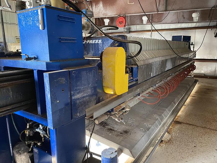 Used US Filter Press 100 cu. ft. recessed plate J-Press. Model: 1200M32-82-100SYHC