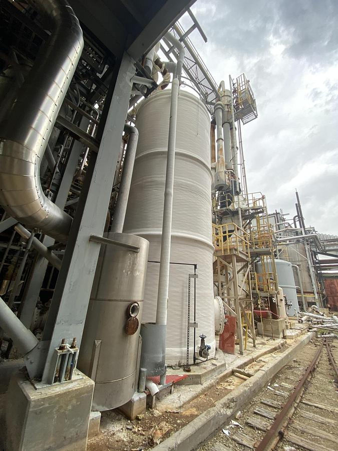 Used Used All Plastics & Fiberglass Inc. approximately 27,000 gallon vertical fiberglass storage tank