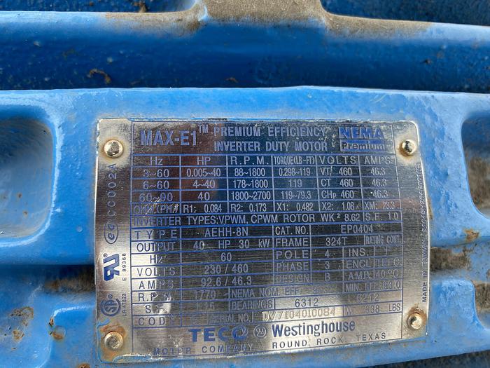 Used Used Hardy System Corp. Model HP-6SM-40-5-4, packaged blower system