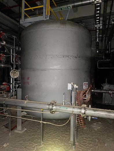 Used Used Culligan approximately 2,500 gallon stainless steel media tank