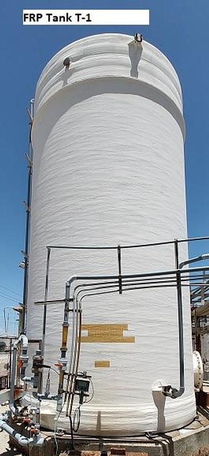 Used Used Plant Maintenance Services 20,280 gallon fiberglass vertical storage tank