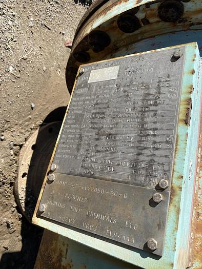 Used Used Titanium Ltd. approximately 986 square foot titanium shell and tube heat exchanger