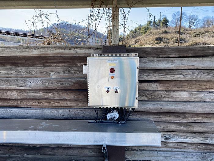 Used Used Bruks 70' Back-On Truck Dump with optimized smooth cargo flow receiving hopper