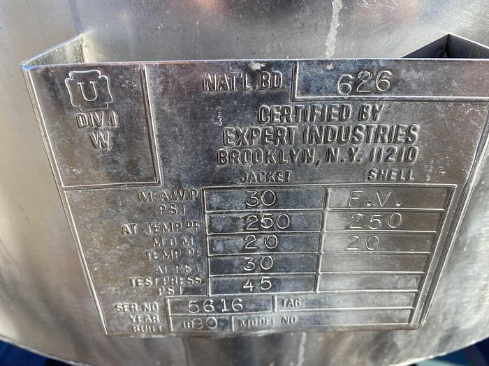 Used Used Gemco 10 cu ft 316 stainless steel double cone formulator