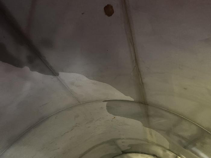 Used Used FESCO approximately 3500 gallon 304 stainless steel vertical storage tank.