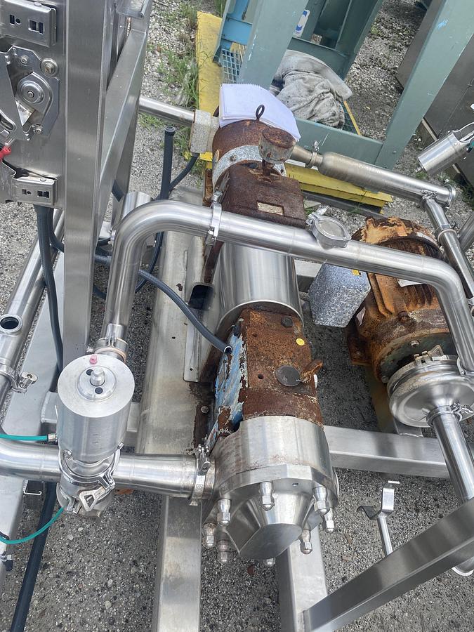 Used Used approximately 300 gallon sanitary process skid.