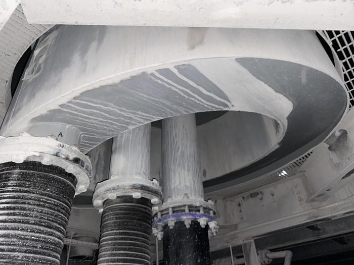 Used Used Weir Warman hydrocyclone arranged in a radical manifold “canister system” design