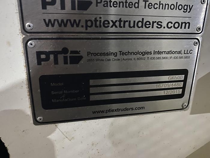 Used Used Processing Technologies International LLC Model G6500 Trident Series Single Screw extruder