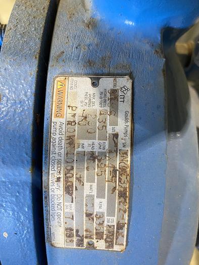 Used Used Goulds 3196 size 3X4-7 carbon steel centrifugal pump