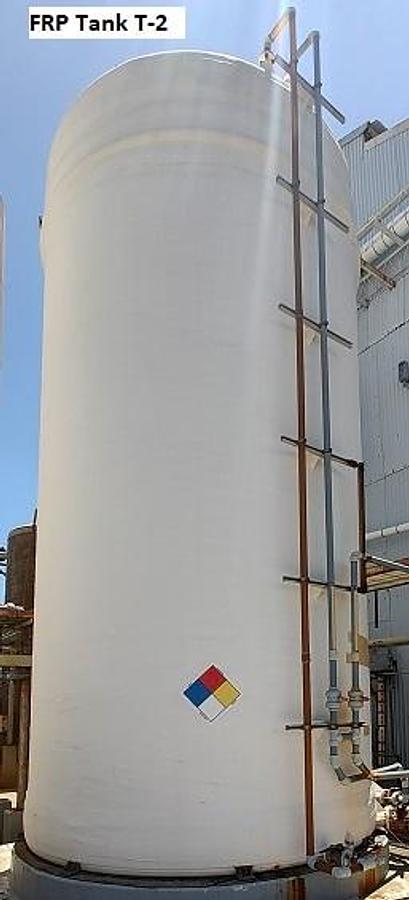 Used Used Plant Maintenance Services 20,280 gallon fiberglass vertical storage tank