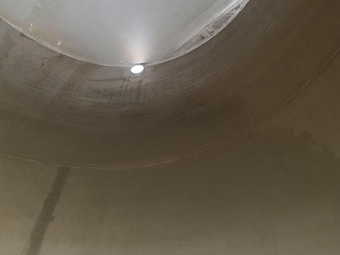 Used Used Wolfe Mechanical approximately 10,000 gallon 304L stainless steel vertical tank