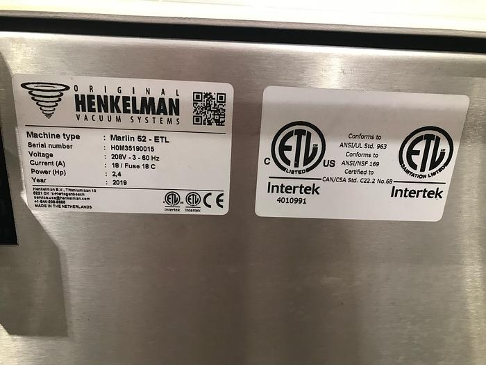 Used Used Henkelman Type Marlin 52 Chamber Vacuum Sealer.