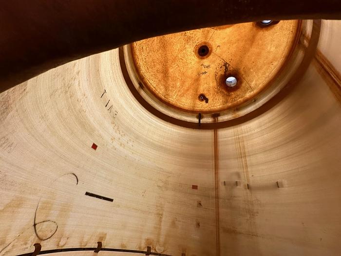 Used Used Justin Tanks Inc.  approximately 12,500 gallon fiberglass vertical storage tank