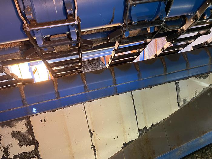 Used Used Bruks 70' Back-On Truck Dump with optimized smooth cargo flow receiving hopper