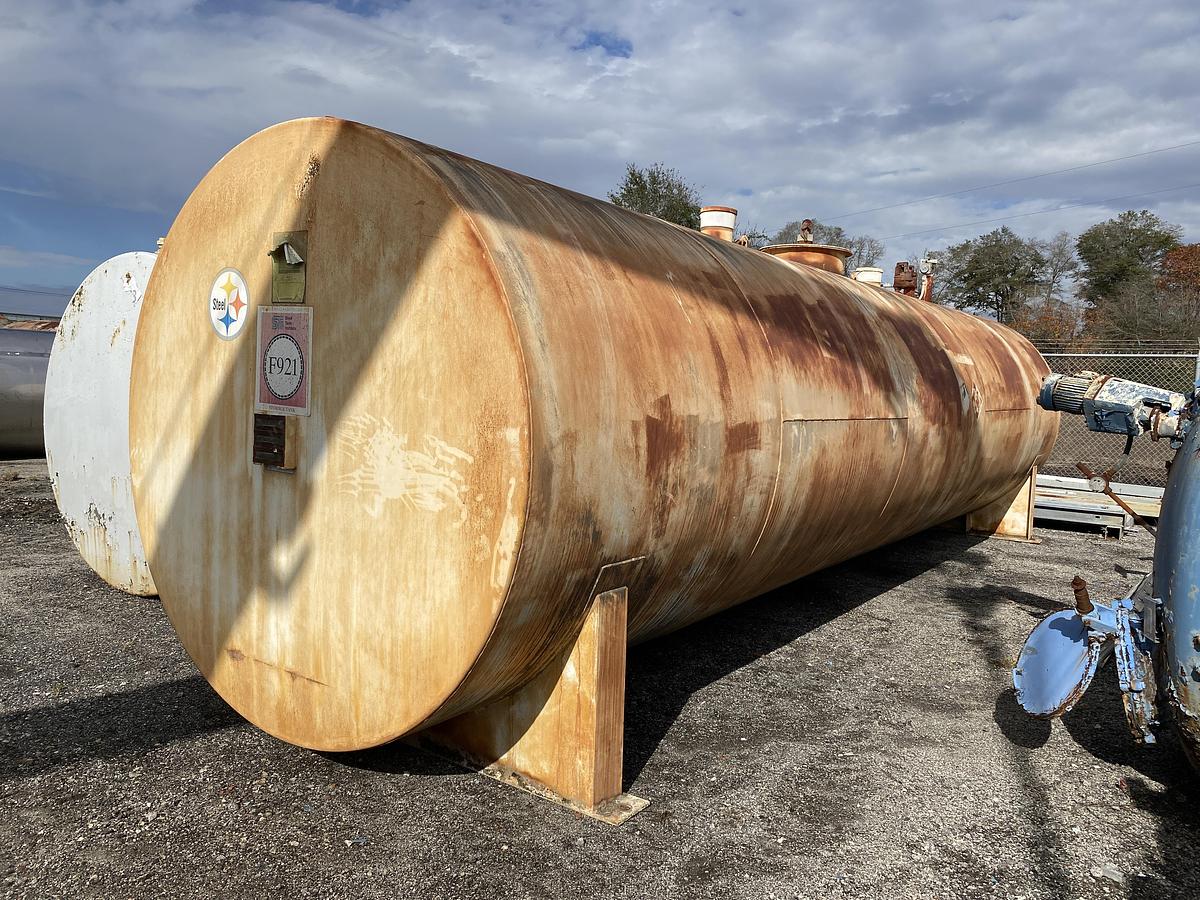Used Used Alabama Tank approximately 10,000 gallon carbon steel double-walled horizontal storage tank.