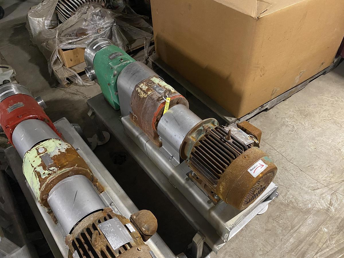 Used Used Tri-Clover sanitary Rotary Pump Model PR125-3-TC1-4-ST-S.