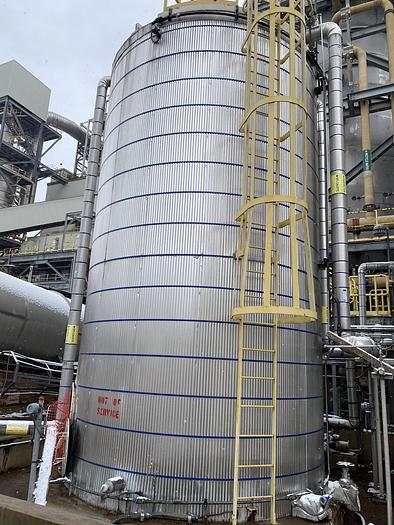 Used Used Lundberg approximately 18,000 gallon carbon steel vertical tank