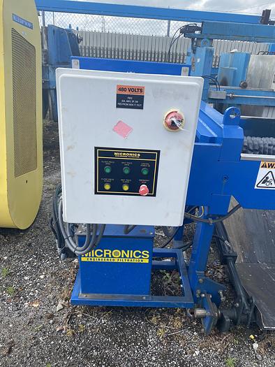 Used Used Micronics 41 cu.ft recessed plate filter press