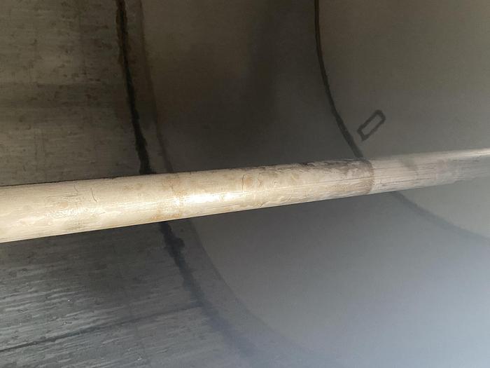 Used Used approximately 3000 gallon vertical stainless steel storage tank