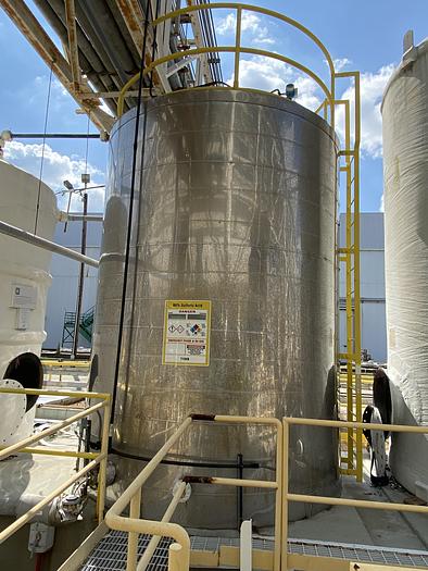 Used Used Eisenback Equipment Sales Inc. approximately 8000 gallon carbon steel vertical storage tank.