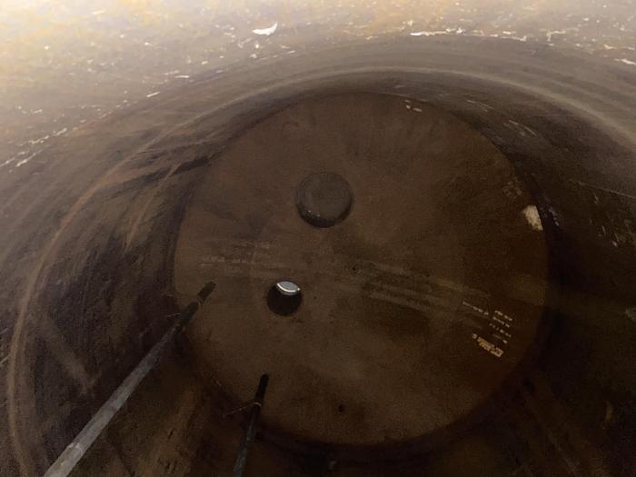 Used Used Armor Metalworks approximately 15,000 gallon carbon steel vertical storage tank