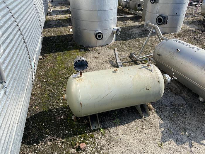 Used Used Steel Fab approximately 60 gallon horizontal carbon steel air receiver