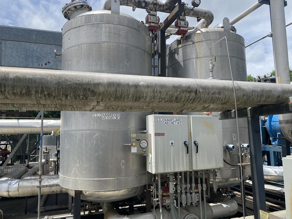 Used Used Industrial Piping Gas Dryer Skid