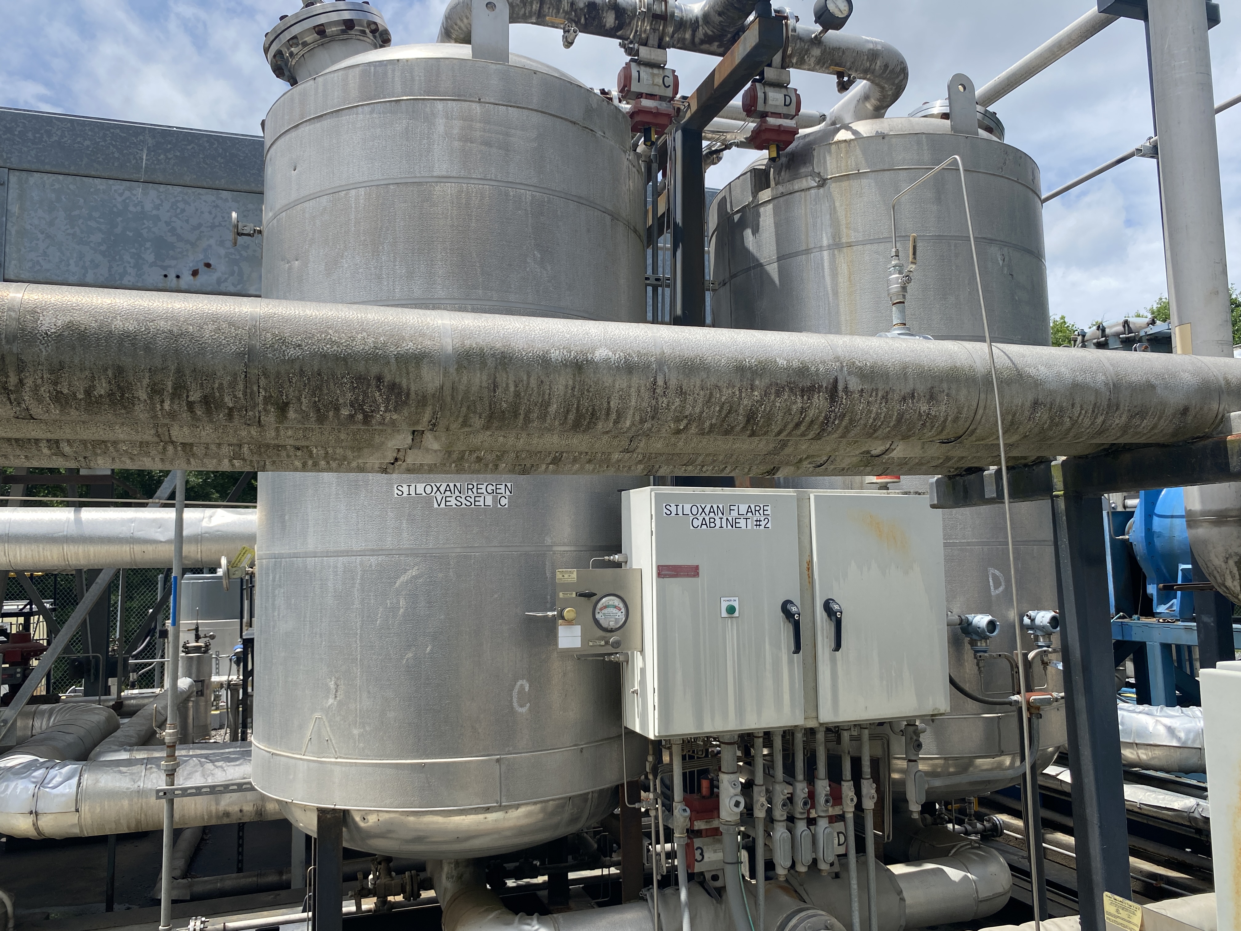 Used Used Industrial Piping Gas Dryer Skid