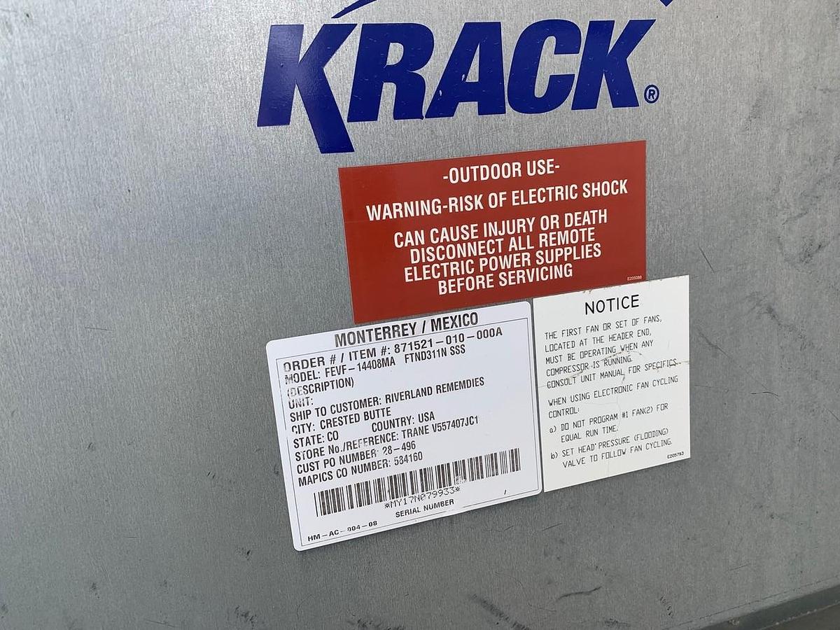 Used Used Krack Model FEVF-14408MA Air-Cooled Fluid Cooler