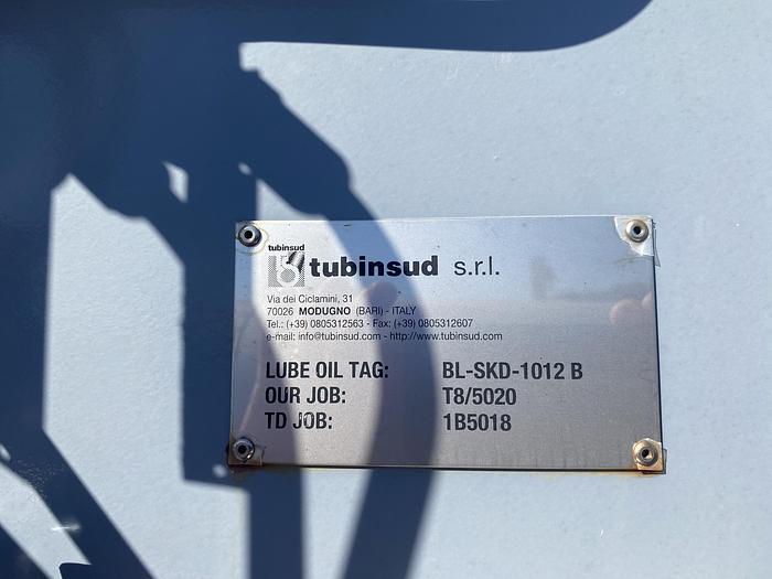 Unused Tubinsud S.R.L. 1000 gallon lube oil system