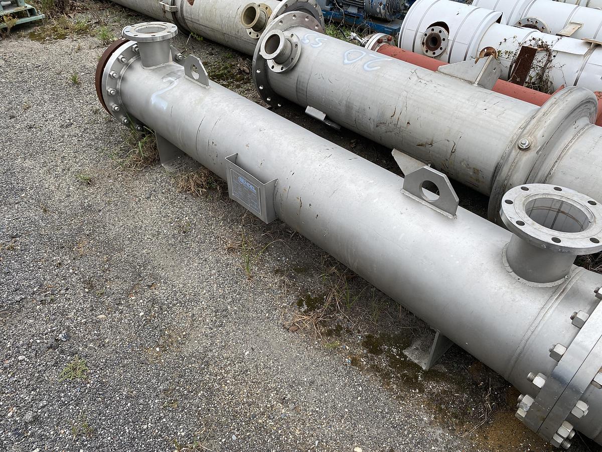 Used Used Bendel approximately 150 sq ft. 304L/347 stainless steel horizontal heat exchanger