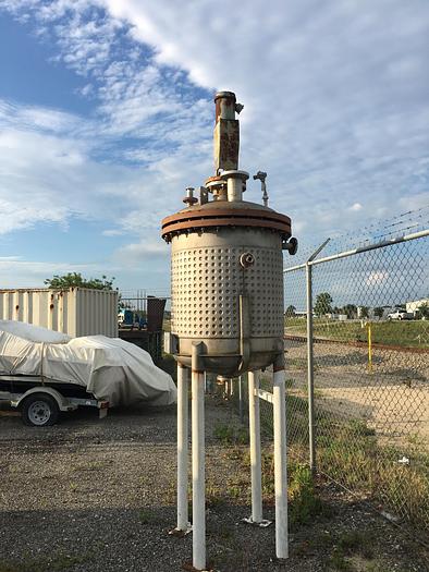 Used Mueller 200 gallon vertical jacketed stainless steel tank