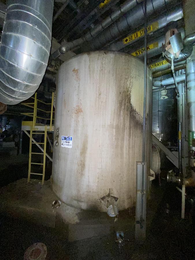 Used Used Beden-Baugh Products 6,315 gallon vertical  fiberglass storage tank.